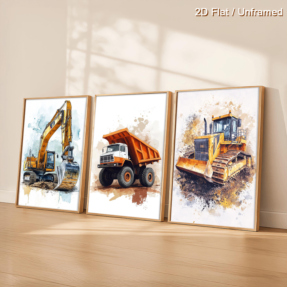 （Noframe 3PCS)-2D Flat, 2D Fla - Heavy Equipment Landscaping recension och pris