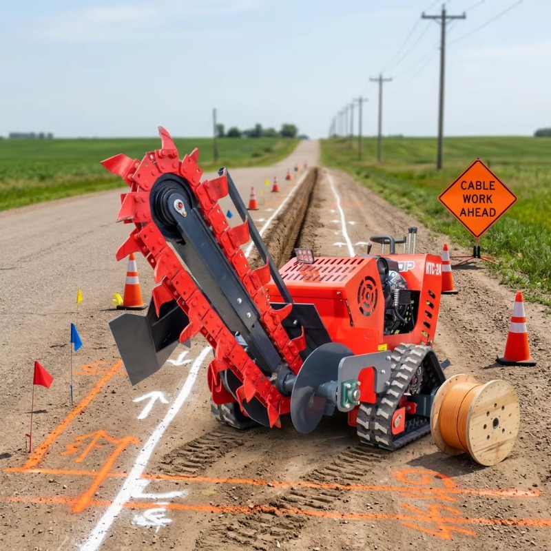 750mm Depth Stand-on Chain Tre - Trencher Machine Small recension och pris