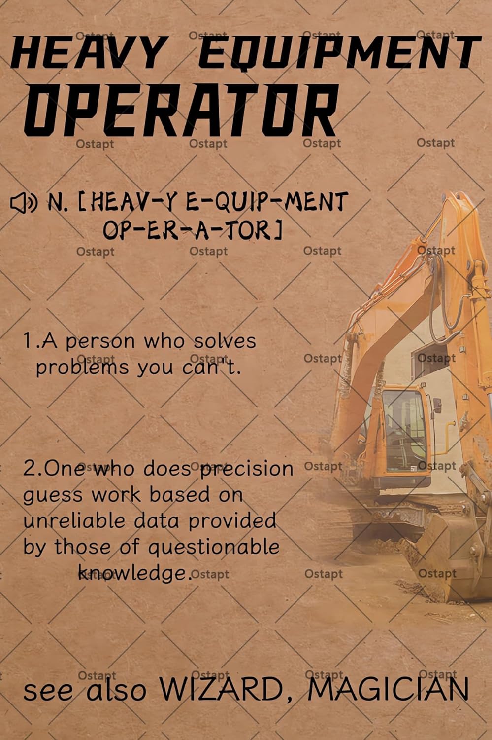 Excavator Heavy Equipment Oper - Heavy Equipment Sign recension och pris